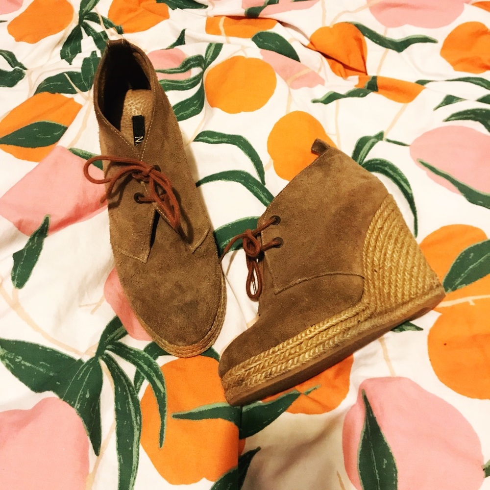 Suede Lace-Up Booties